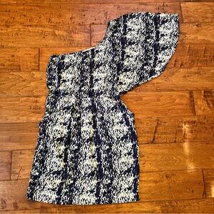 Collective Concepts Black and White One-Shoulder Mini Dress